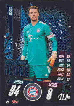 2020-21 Topps UCL Match Attax #II01 Manuel Neuer