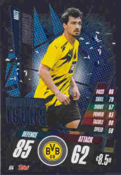 2020-21 Topps UCL Match Attax #II04 Mats Hummels