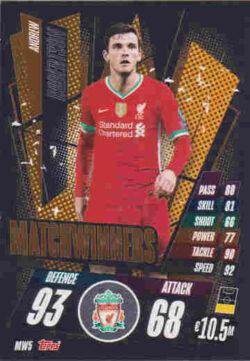 2020-21 Topps UCL Match Attax #MW05 Andrew Robertson