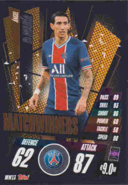 2020-21 Topps UCL Match Attax #MW13 Angel Di Maria