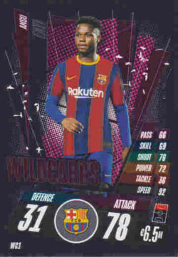 2020-21 Topps UCL Match Attax #WC01 Ansu Fati