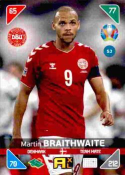 2020 Panini Euro 2020 Kick off Adrenalyn XL #053 Martin Braithwaite