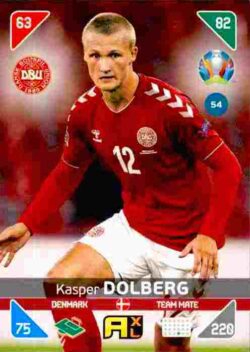 2020 Panini Euro 2020 Kick off Adrenalyn XL #054 Kasper Dolberg