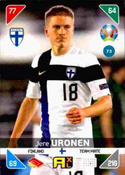 2020 Panini Euro 2020 Kick off Adrenalyn XL #073 Jere Uronen