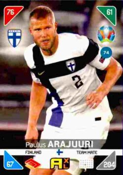 2020 Panini Euro 2020 Kick off Adrenalyn XL #074 Paulus Arajuuri