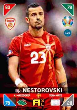 2020 Panini Euro 2020 Kick off Adrenalyn XL #126 Ilija Nestorovski