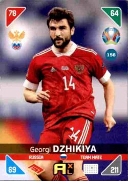 2020 Panini Euro 2020 Kick off Adrenalyn XL #156 Georgi Dzhikiya