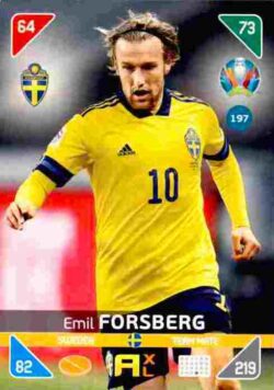 2020 Panini Euro 2020 Kick off Adrenalyn XL #197 Emil Forsberg