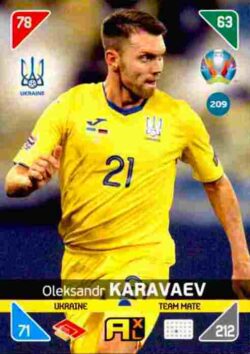 2020 Panini Euro 2020 Kick off Adrenalyn XL #209 Oleksandr Karavaev