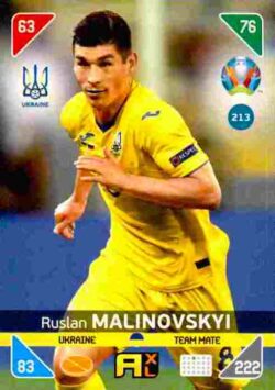 2020 Panini Euro 2020 Kick off Adrenalyn XL #213 Ruslan Malinovskyi