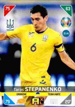 2020 Panini Euro 2020 Kick off Adrenalyn XL #214 Taras Stepanenko