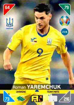 2020 Panini Euro 2020 Kick off Adrenalyn XL #216 Roman Yaremchuk