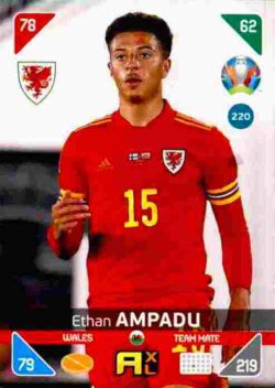 2020 Panini Euro 2020 Kick off Adrenalyn XL #220 Ethan Ampadu