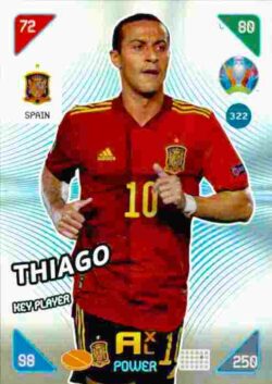 2020 Panini Euro 2020 Kick off Adrenalyn XL #322 Thiago Alcântara