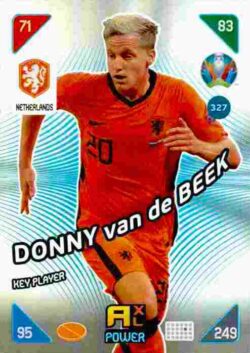 2020 Panini Euro 2020 Kick off Adrenalyn XL #327 Donny van de Beek