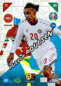 2020 Panini Euro 2020 Kick off Adrenalyn XL #334 Yussuf Poulsen