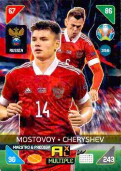 2020 Panini Euro 2020 Kick off Adrenalyn XL #356 Mostovoy-Cheryshev