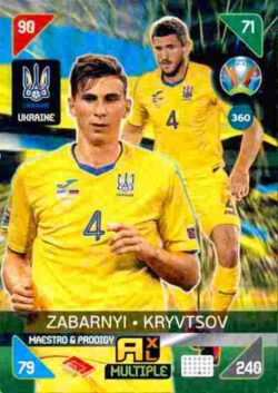 2020 Panini Euro 2020 Kick off Adrenalyn XL #360 Zabarnyi-Kryvtsov