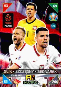 2020 Panini Euro 2020 Kick off Adrenalyn XL #372 Glik-Szczesny-Bednarek