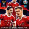 2020 Panini Euro 2020 Kick off Adrenalyn XL #374 Ozdoev-Zobnin-Miranchuk