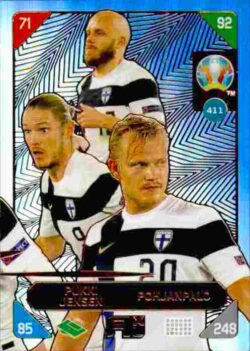 2020 Panini Euro 2020 Kick off Adrenalyn XL #411 Pukki-Jensen-Pohjanpalo