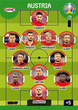 2020 Panini Euro 2020 Preview Adrenalyn XL #045 Austria Line-Up