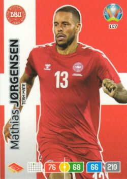 2020 Panini Euro 2020 Preview Adrenalyn XL #107 Mathias Jorgensen