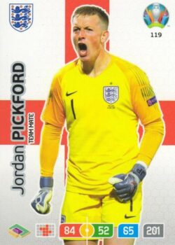 2020 Panini Euro 2020 Preview Adrenalyn XL #119 Jordan Pickford