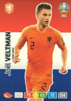 2020 Panini Euro 2020 Preview Adrenalyn XL #231 Joel Veltman