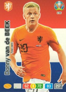 2020 Panini Euro 2020 Preview Adrenalyn XL #236 Donny van de Beek