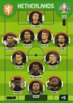 2020 Panini Euro 2020 Preview Adrenalyn XL #243 Netherlands Line-Up