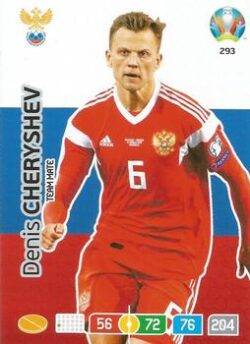 2020 Panini Euro 2020 Preview Adrenalyn XL #293 Denis Cheryshev