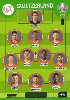 2020 Panini Euro 2020 Preview Adrenalyn XL #315 Switzerland Line-Up