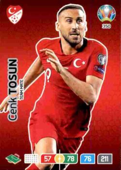 2020 Panini Euro 2020 Preview Adrenalyn XL #350 Cenk Tosun