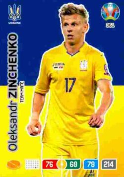 2020 Panini Euro 2020 Preview Adrenalyn XL #361 Oleksandr Zinchenko