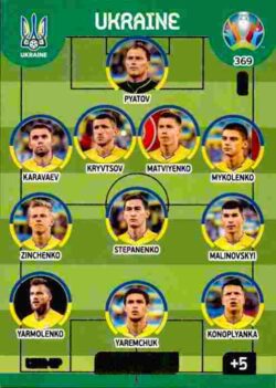 2020 Panini Euro 2020 Preview Adrenalyn XL #369 Ukraine Line-Up