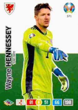 2020 Panini Euro 2020 Preview Adrenalyn XL #371 Wayne Hennessey