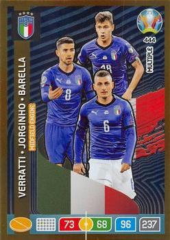 2020 Panini Euro 2020 Preview Adrenalyn XL #444 Verratti-Jorginho-Barella