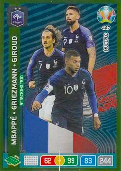 2020 Panini Euro 2020 Preview Adrenalyn XL #447 Mbappé-Griezmann-Giroud