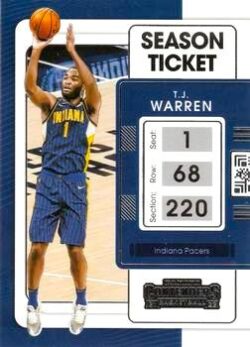 2021-22 Panini Contenders Basketball #100 TJ Warren