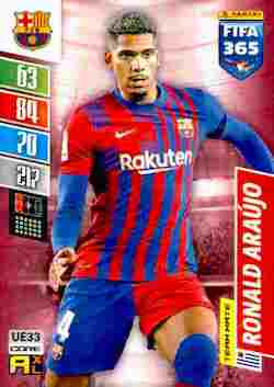 2021-22 Panini FIFA 365 Adrenalyn XL Update #UE033 Ronald Araújo