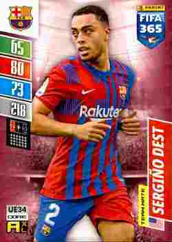 2021-22 Panini FIFA 365 Adrenalyn XL Update #UE034 Sergiño Dest