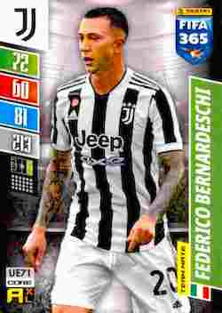 2021-22 Panini FIFA 365 Adrenalyn XL Update #UE071 Federico Bernardeschi