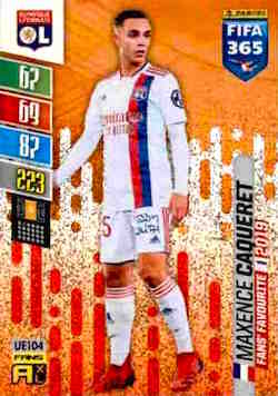 2021-22 Panini FIFA 365 Adrenalyn XL Update #UE104 Maxence Caqueret