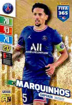 2021-22 Panini FIFA 365 Adrenalyn XL Update #UE105 Marquinhos