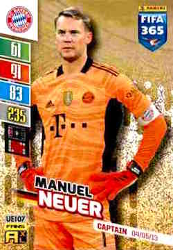 2021-22 Panini FIFA 365 Adrenalyn XL Update #UE107 Manuel Neuer