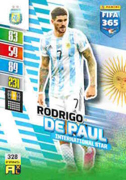 2021-22 Panini FIFA 365 Adrenalyn XL #328 Rodrigo De Paul