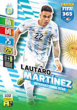 2021-22 Panini FIFA 365 Adrenalyn XL #332 Lautaro Martínez