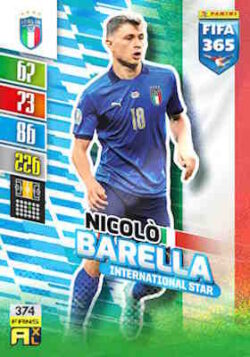 2021-22 Panini FIFA 365 Adrenalyn XL #374 Nicolò Barella