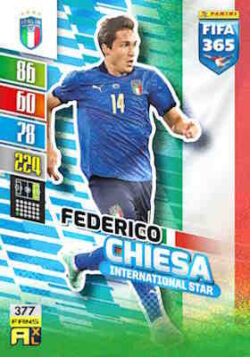 2021-22 Panini FIFA 365 Adrenalyn XL #377 Federico Chiesa